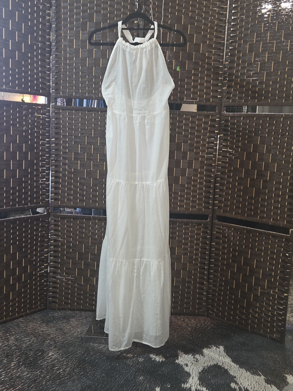 HYFVE White Halter-Tie Maxi Dress